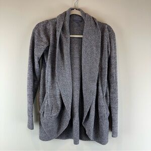 Barefoot Dreams Gray CozyChic Lite Circle Waterfall Collar Cardigan XS Small